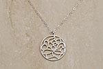Julia Failey Eco Friendly Lotus Flower Pendant in Silver, Reclaimed Sterling Silver jewlery